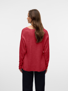 Vero Moda VMCREWLEFILE Pullover -Karanda Red - 10233357