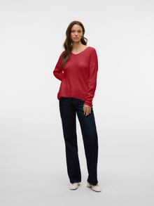 Vero Moda VMCREWLEFILE Pull-overs -Karanda Red - 10233357