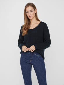 Vero Moda VMCREWLEFILE Pullover -Black - 10233364