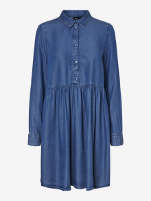 Vero Moda VMLIBBIE Lång klänning -Medium Blue Denim - 10233680