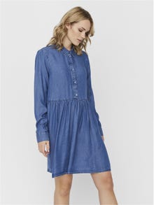 Vero Moda VMLIBBIE Lång klänning -Medium Blue Denim - 10233680
