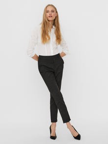 Vero Moda VMMAYA Střední pas Kalhoty -Dark Grey Melange - 10233878