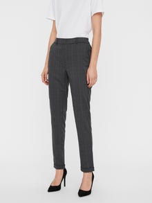 Vero Moda VMMAYA Mid waist Trousers -Dark Grey Melange - 10233888