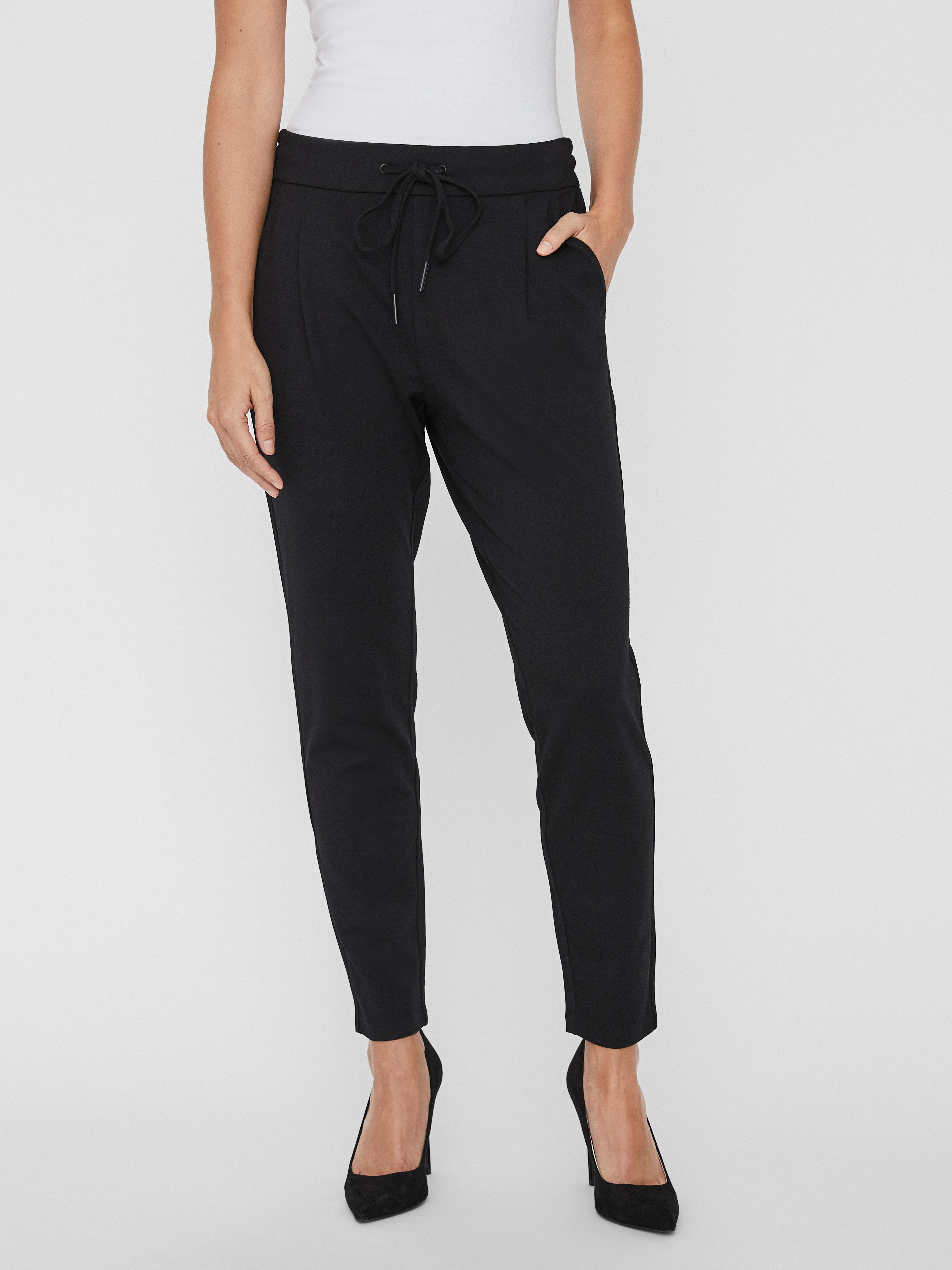 Pantalon noir taille basse hot sale