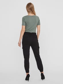 Vero Moda VMEVA Mid waist Trousers -Black - 10235025