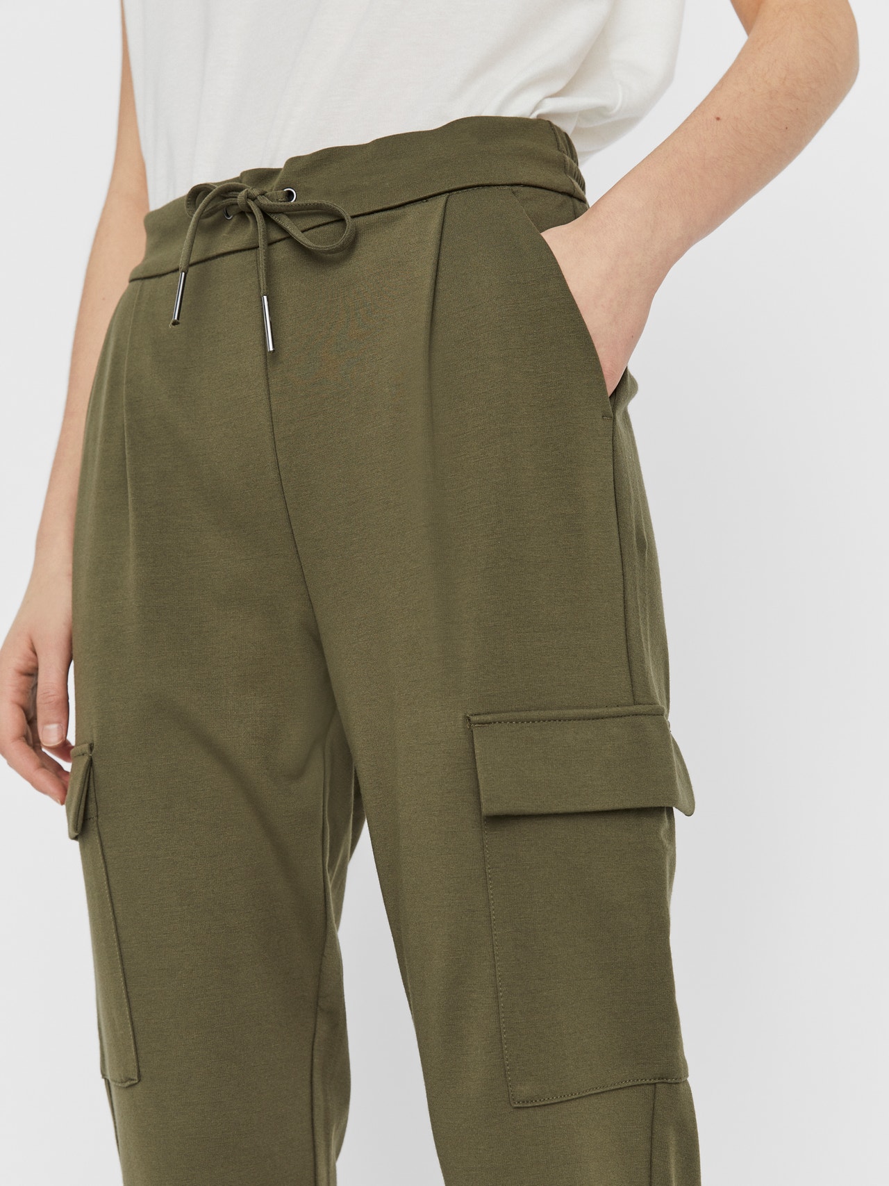 Vero Moda VMEVA Taille moyenne Pantalons -Ivy Green - 10235025