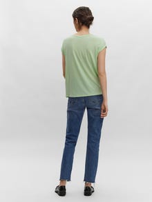 Vero Moda Tavapärane lõige V-kaelus T-särk -Pastel Green - 10235286