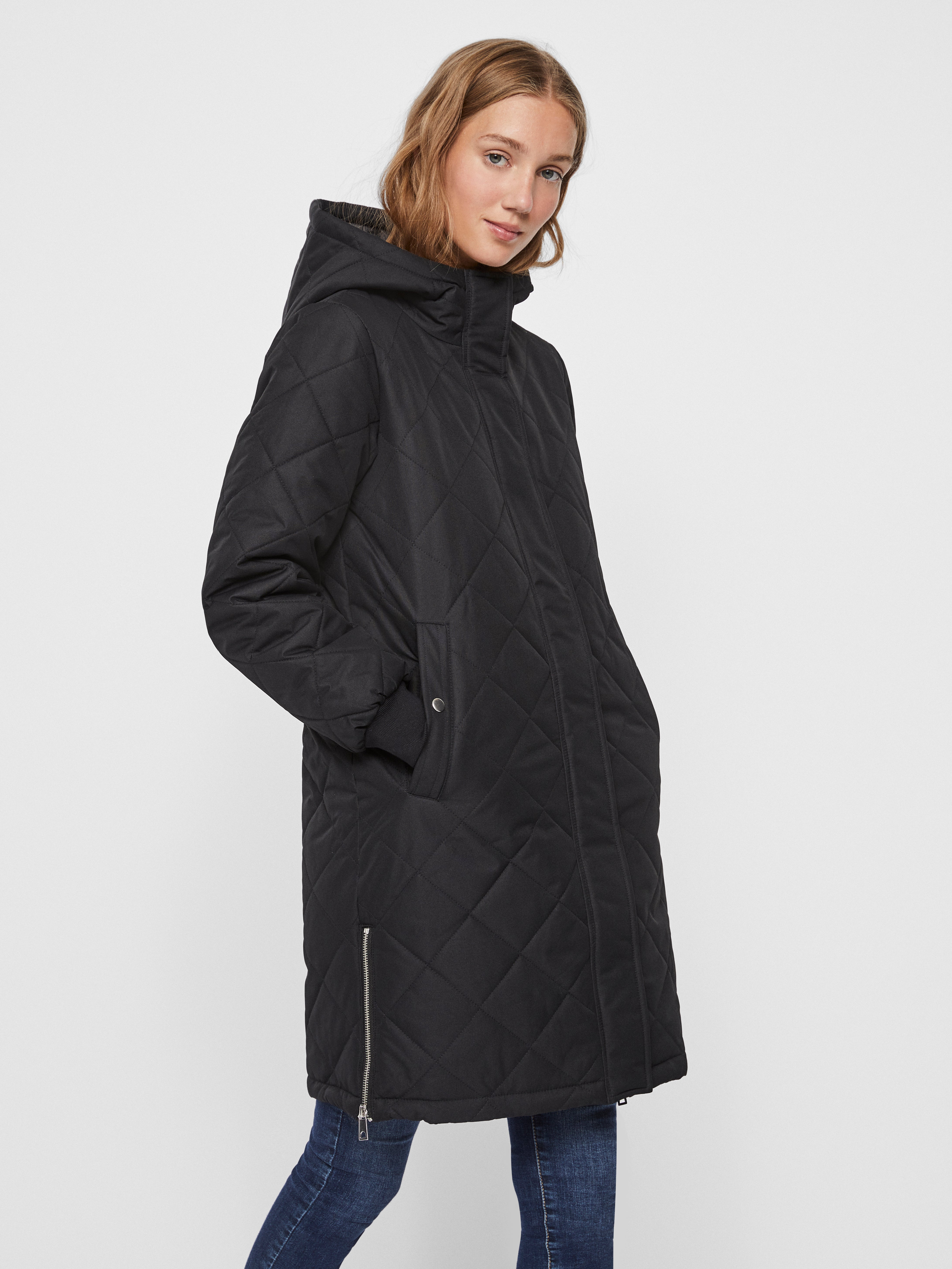 Vero moda padded funnel neck clearance coat