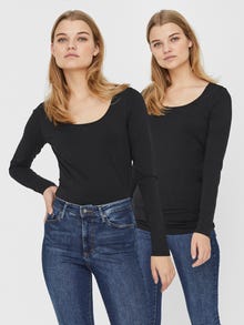 Vero Moda VMMAXI 2-Pack T-shirts -Black - 10236178