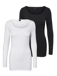 Vero Moda VMMAXI 2-Pack T-paidat -Bright White - 10236178