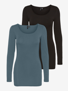 Vero Moda VMMAXI 2-Pack T-shirts -Stormy Weather - 10236178