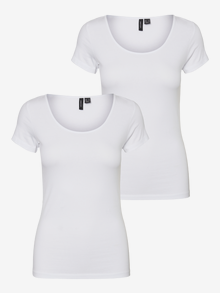 Vero Moda VMMAXI 2-Pack T-Shirt -Bright White - 10236179