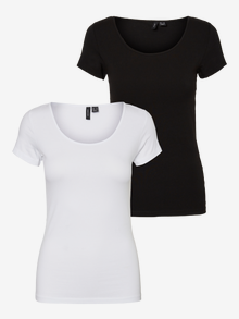 Vero Moda VMMAXI 2-Pack T-shirt -Bright White - 10236179