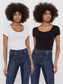 Vero Moda VMMAXI 2-Pack T-shirt -Bright White - 10236179