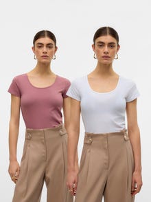 Vero Moda VMMAXI 2-Pack T-shirts -Nostalgia Rose - 10236179