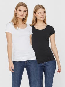 Vero Moda VMMAXI 2-Pack T-Shirt -Bright White - 10236180