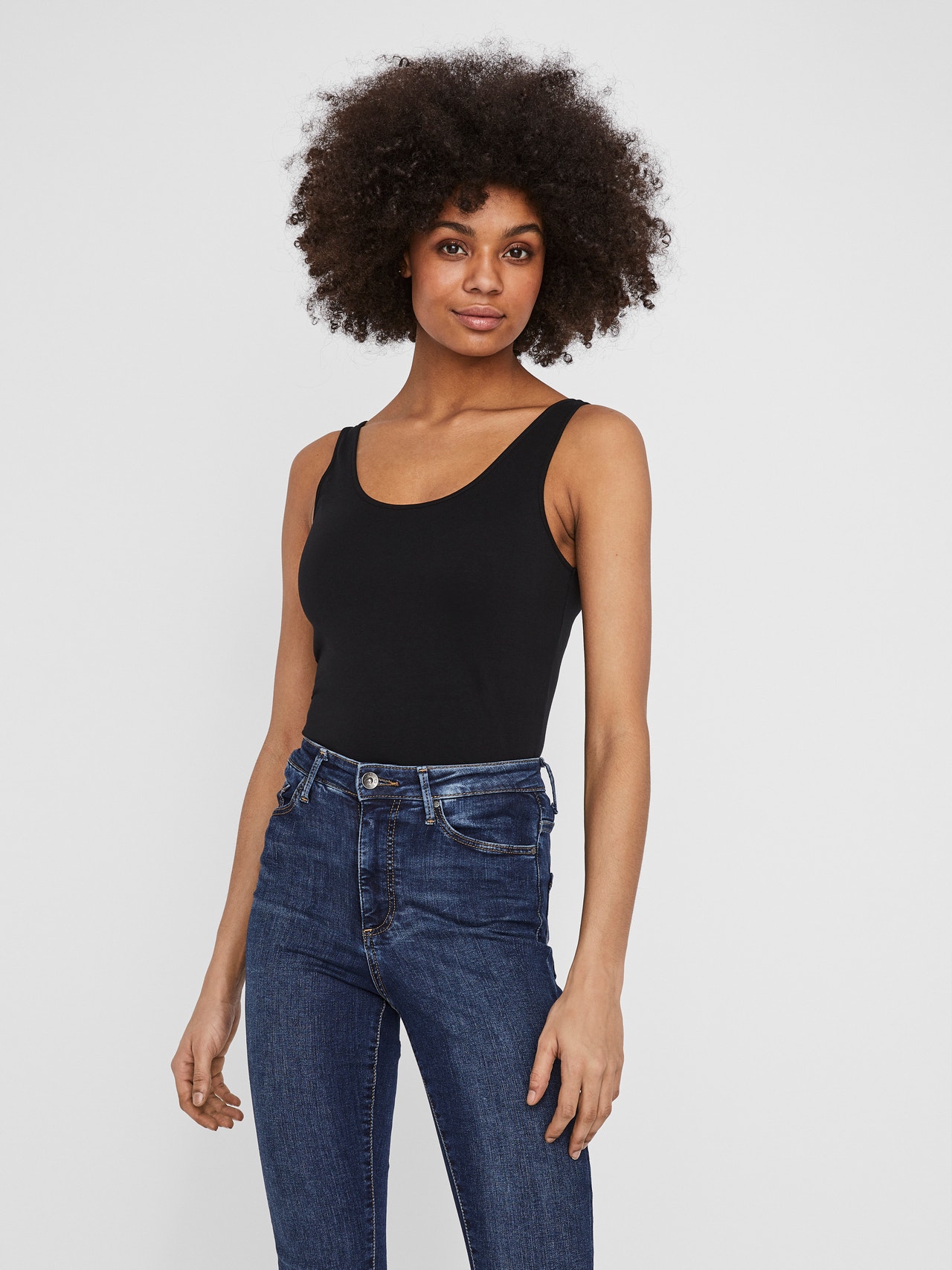 VERO MODA Vmmaxi My Soft Tank Stripe Jrs Top da Donna, Bianco, XS VERO MODA Vmmaxi My Soft Tank Stripe Jrs Top da Donna, Bianco, XS