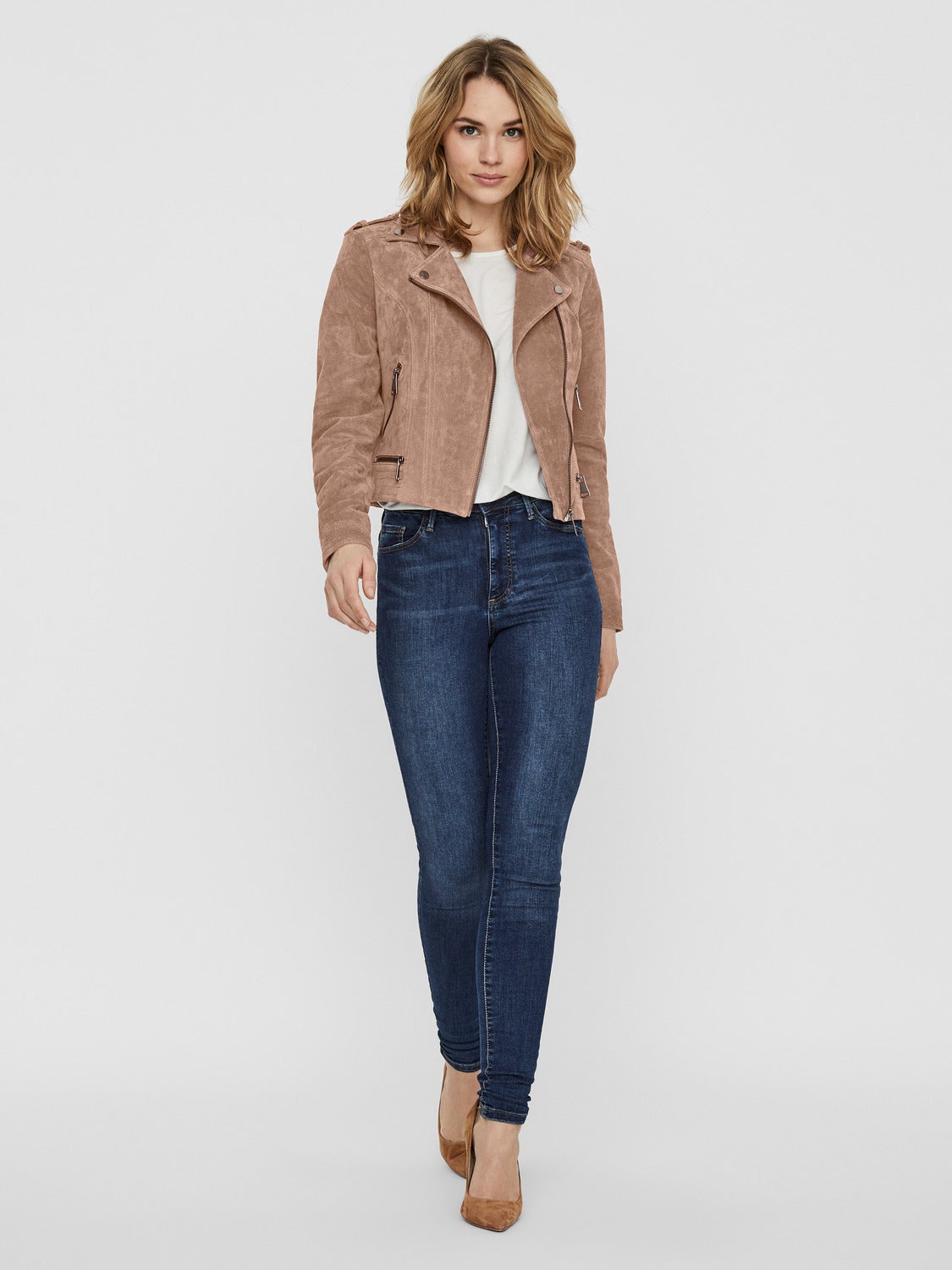 Light tan hot sale suede jacket