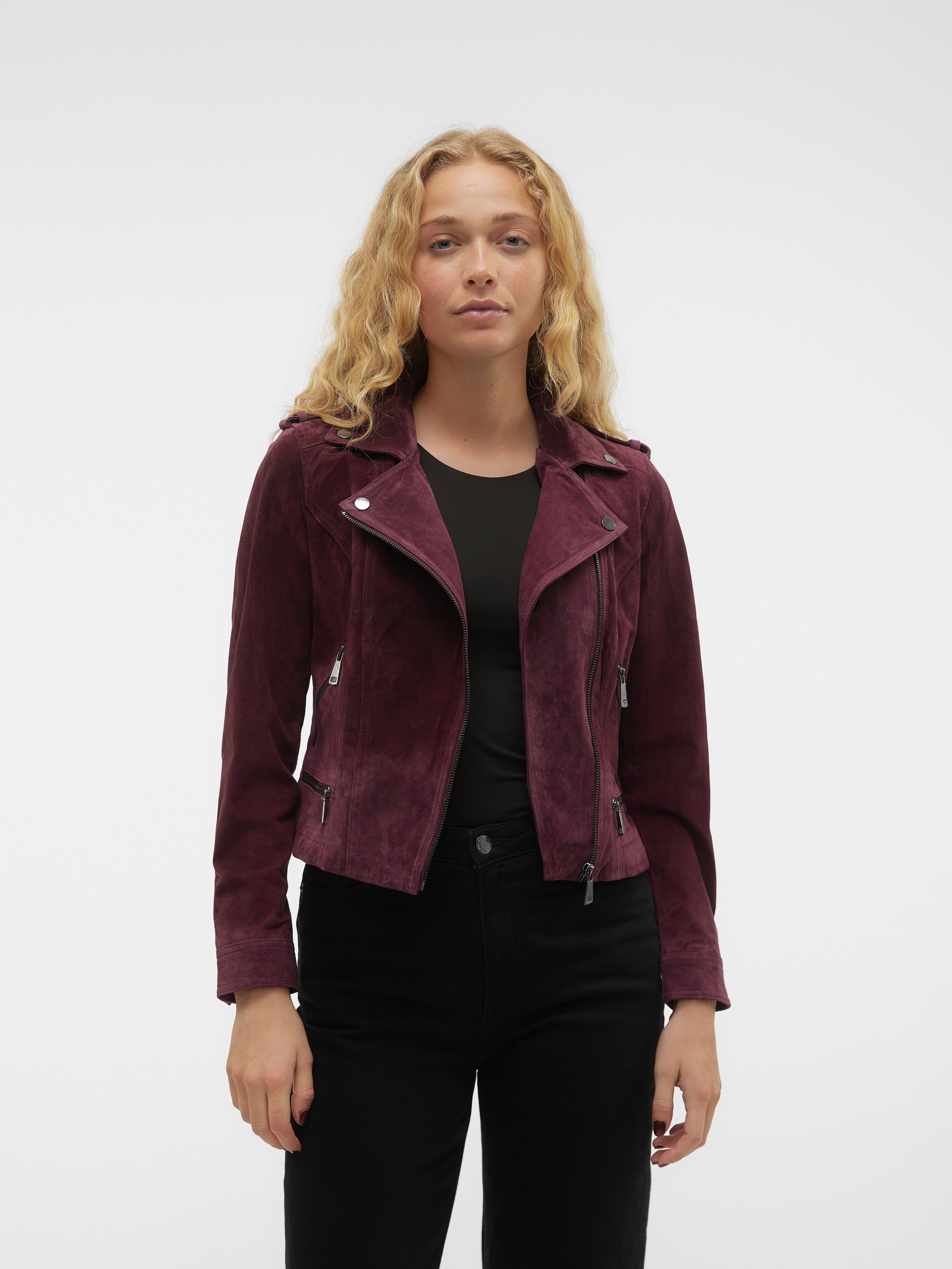 Vero Moda Favo Faux Leather Jacket in Tan | iCLOTHING - iCLOTHING