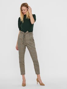 Vero Moda VMEVA High waist Trousers -Tobacco Brown - 10237249