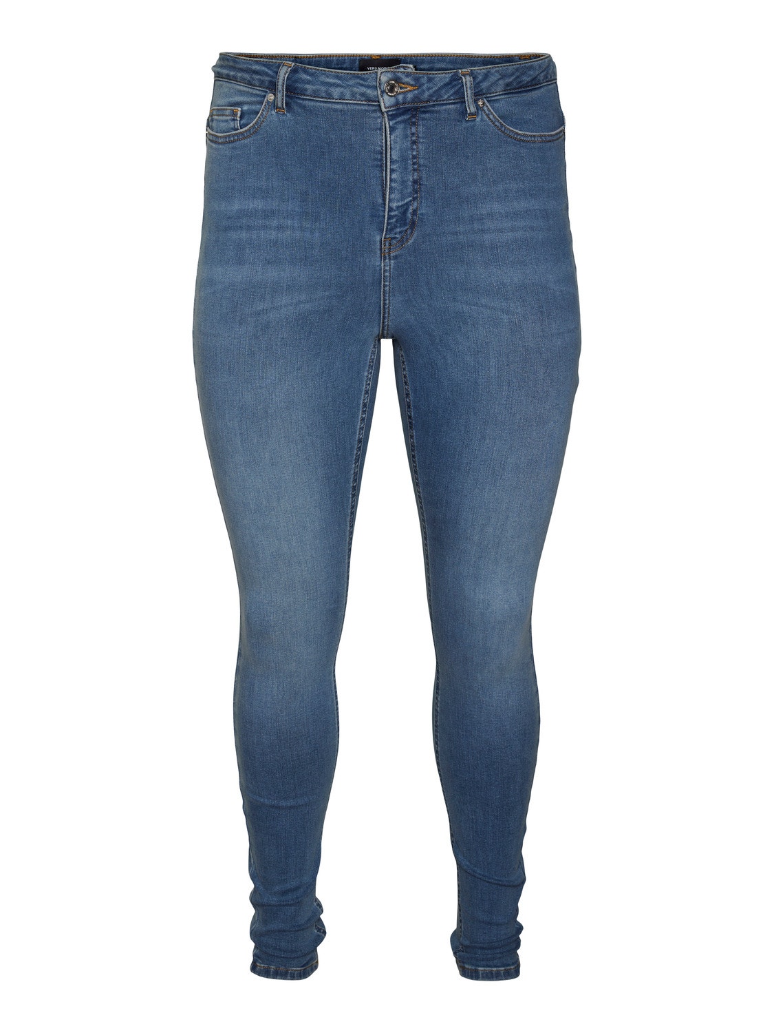 Vero Moda VMLORA Hög midja Skinny Fit Jeans -Medium Blue Denim - 10237621