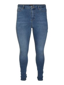 Vero Moda VMLORA Vita alta Skinny Fit Jeans -Medium Blue Denim - 10237621