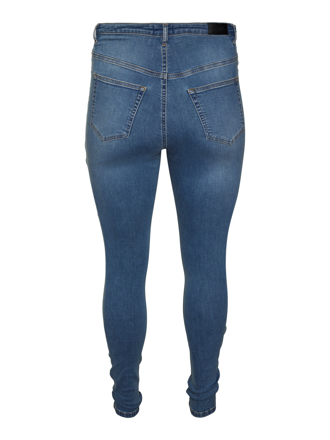 Vero Moda VMLORA Wysoki stan Krój skinny Jeans -Medium Blue Denim - 10237621