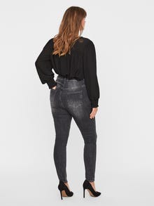 Vero Moda VMLORA Hög midja Skinny Fit Jeans -Black Denim - 10237623