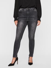 Vero Moda VMLORA Hohe Taille Skinny Fit Jeans -Black Denim - 10237623