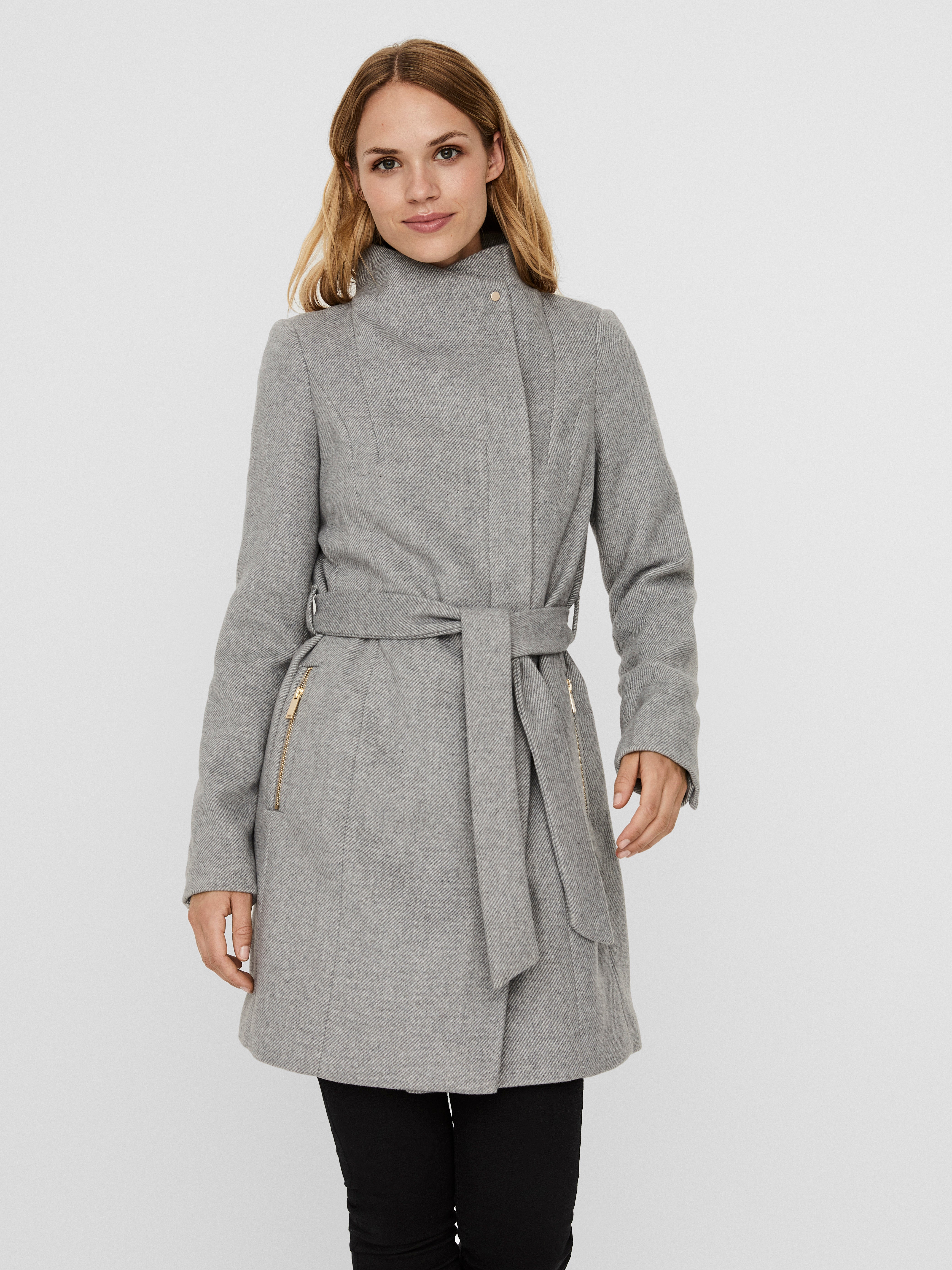 Light gray on sale wool coat women's