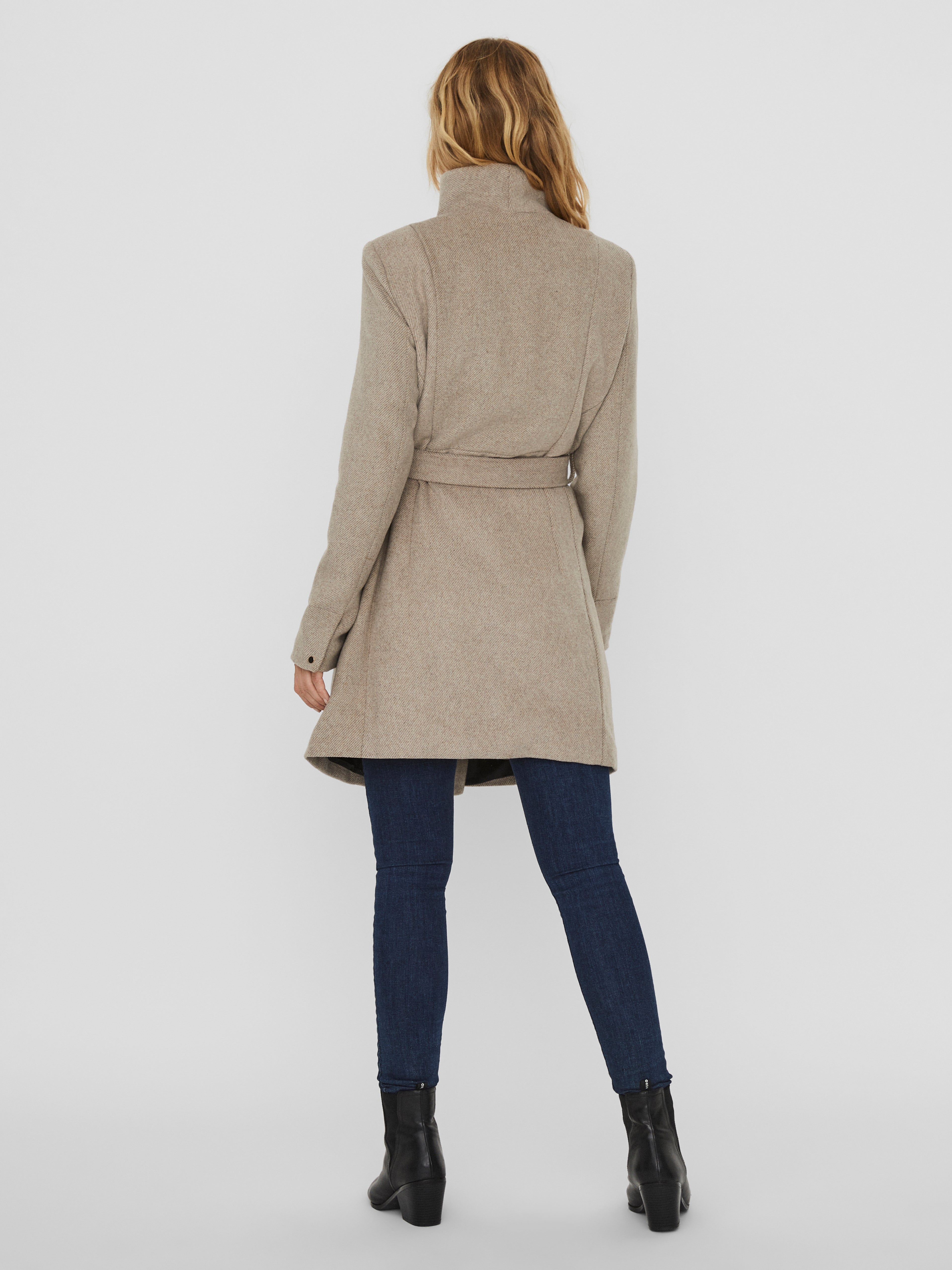 High stand-up collar Coat | Light Brown | Vero Moda®