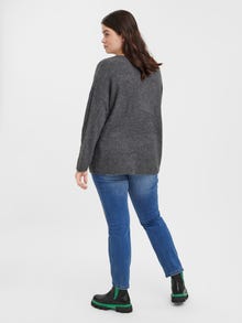 Vero Moda VMCREWLEFILE Sweter -Medium Grey Melange - 10238344