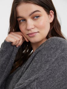 Vero Moda VMCREWLEFILE Pullover -Medium Grey Melange - 10238344