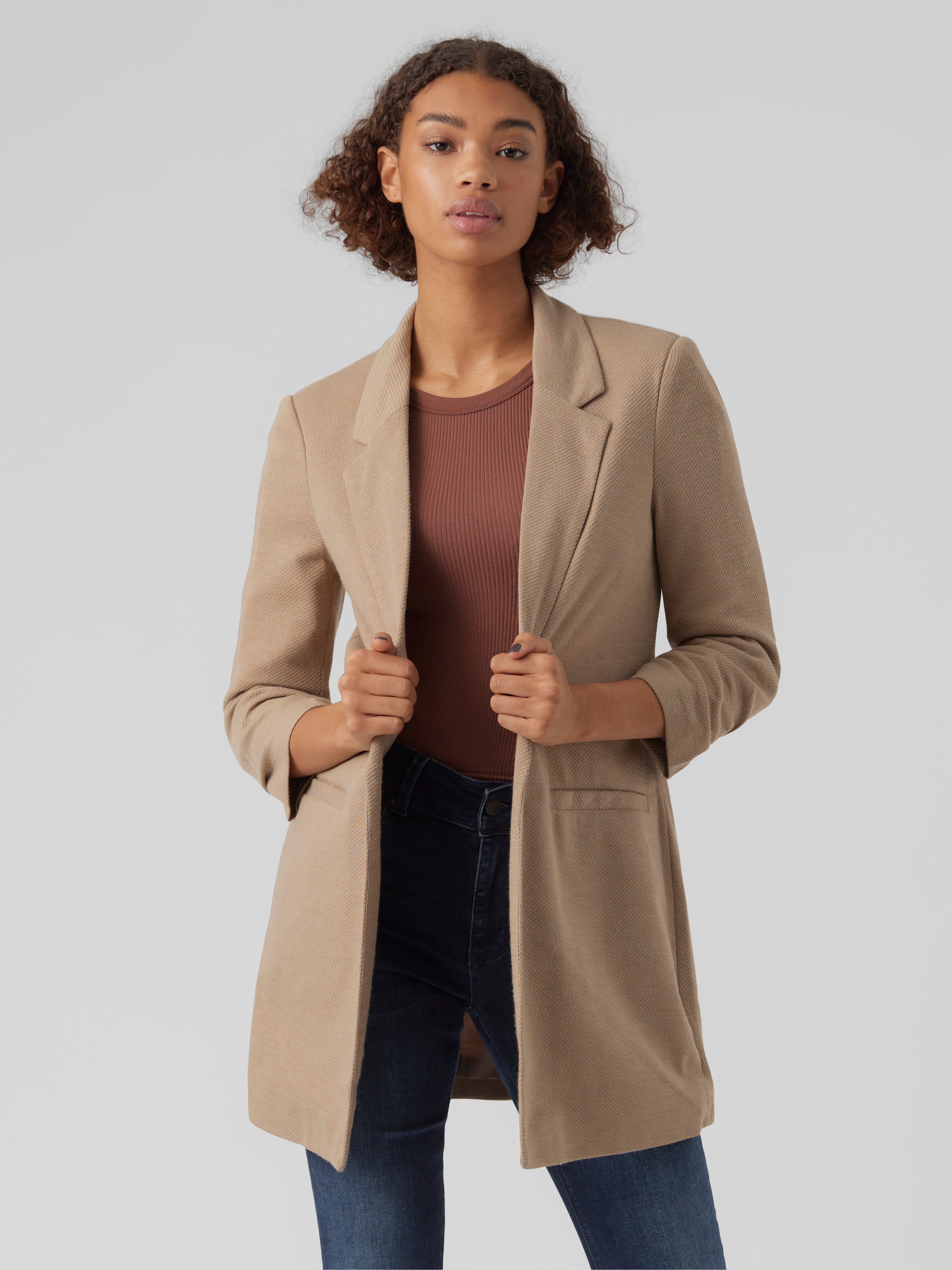 Rapid Slim Fit Notch Lapel Beige Blazer main image 1