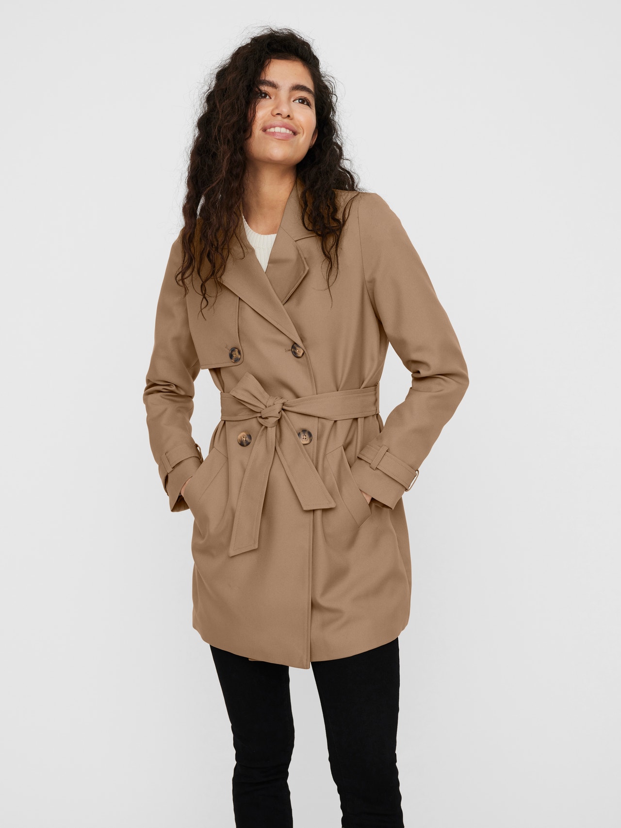Trenchcoat Vero Moda VMTESSAGOLD - Lungo E Elegante In Poliestere - Foto 6