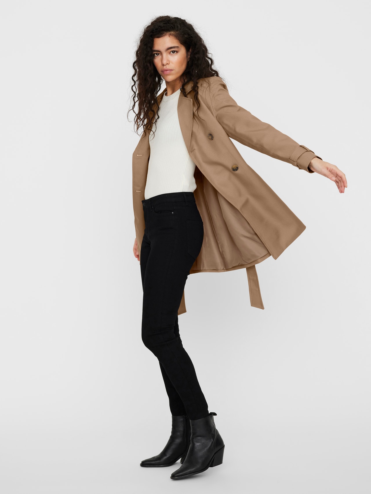 Trenchcoat Vero Moda VMTESSAGOLD - Lungo E Elegante In Poliestere - Foto 2