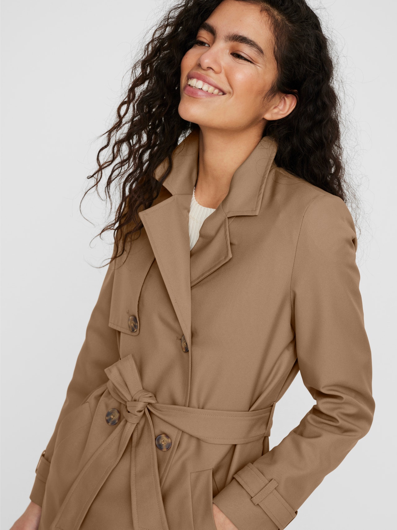 Vero Moda VMDOREEN BOOS - Trenchcoat - cayenne/oranje Vero Moda VMDOREEN BOOS - Trenchcoat - cayenne/oranje