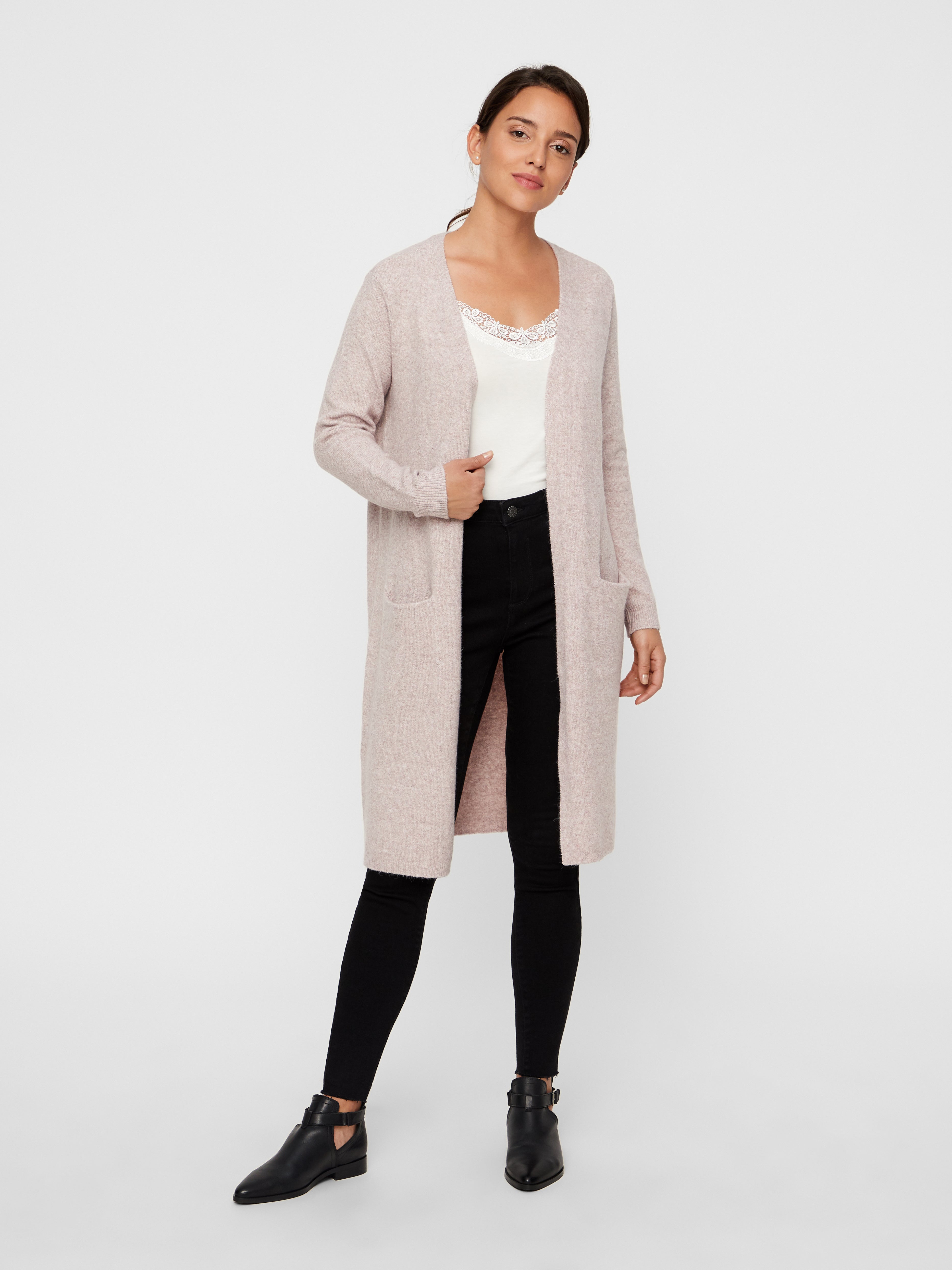 O-Neck Knit Cardigan | Light Purple 