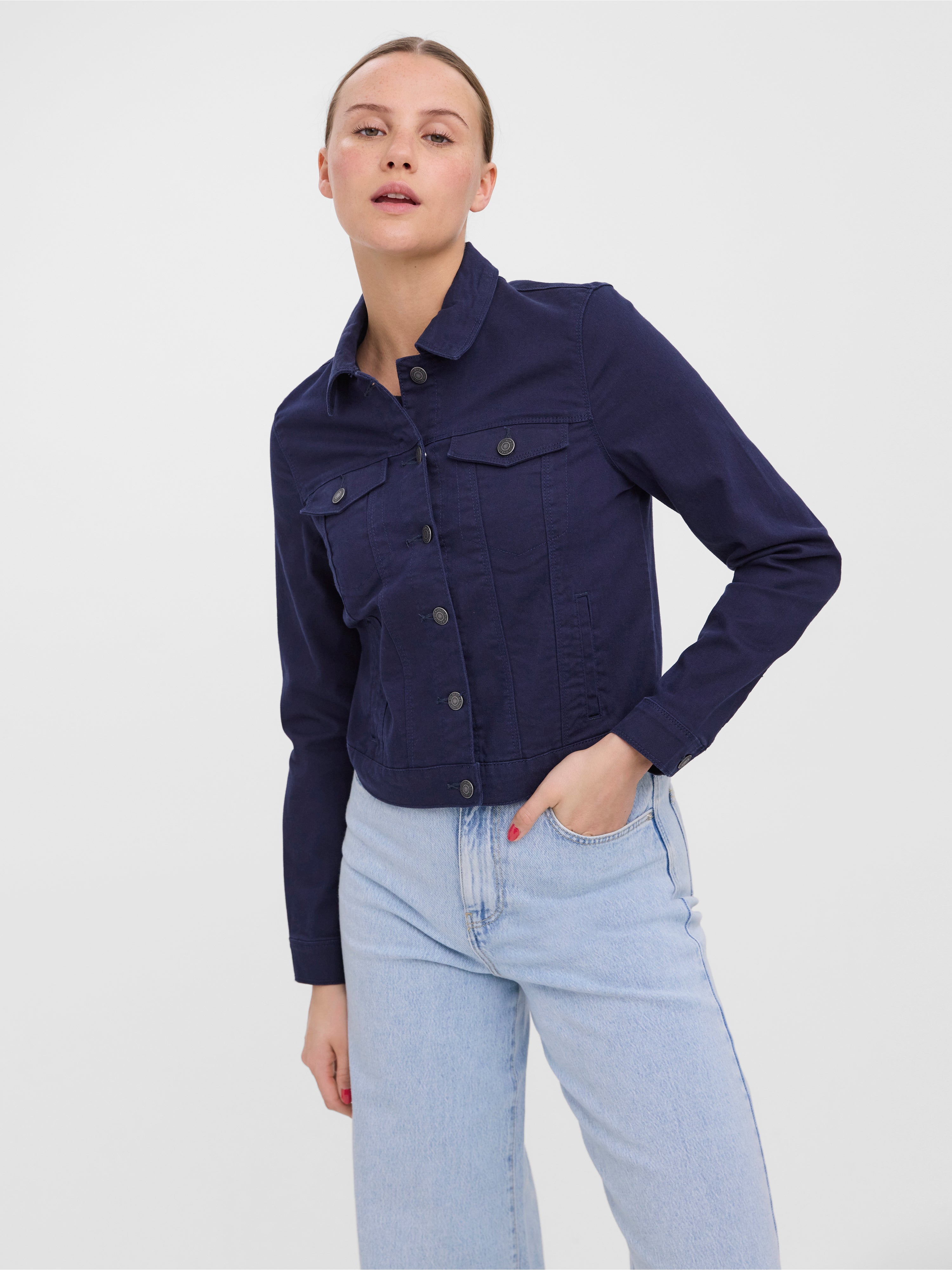 vero moda fitted denim jacket