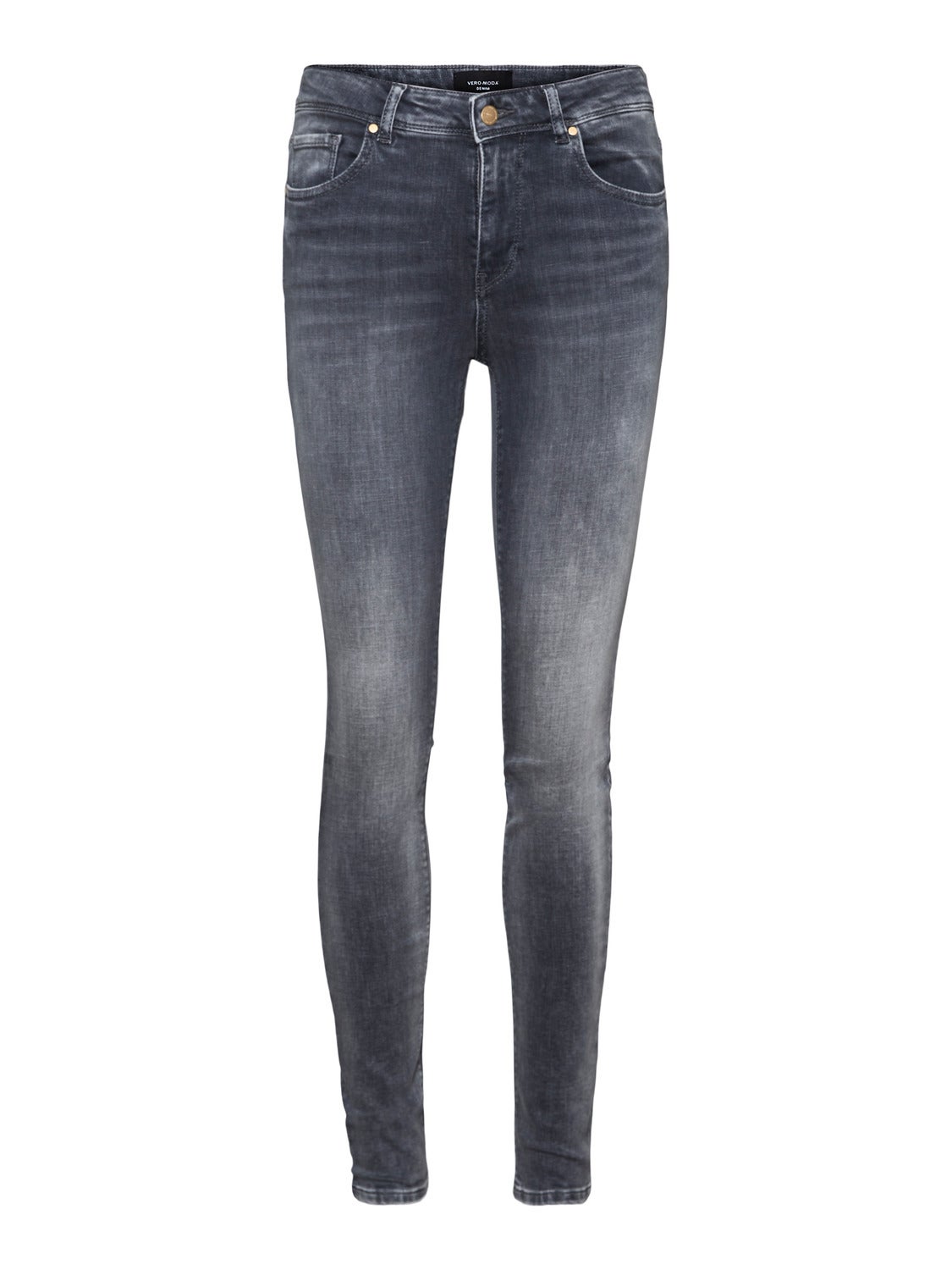 VMLUX Mid rise Slim Fit Jeans | Medium Grey | Vero Moda®