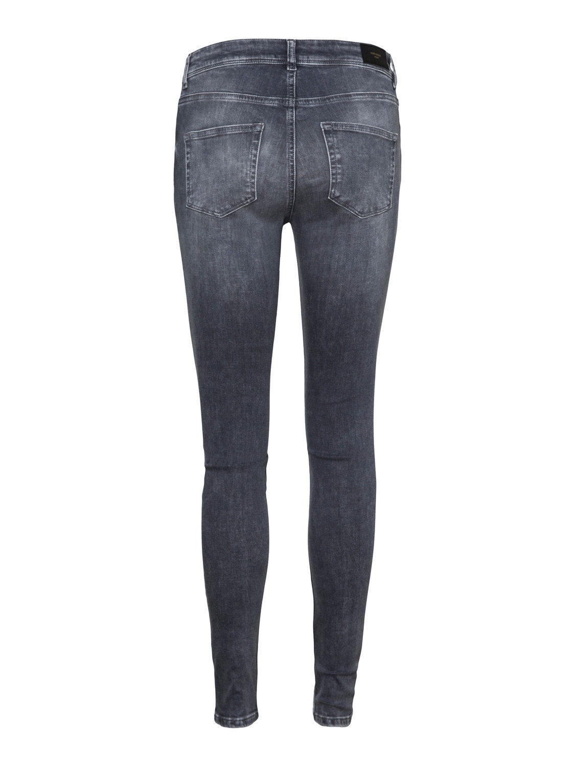 Vero Moda VMLUX Medelhög midja Slim Fit Jeans -Medium Grey Denim - 10241358