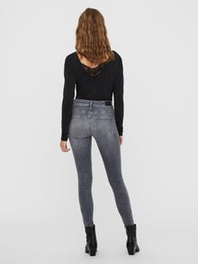 Vero Moda VMLUX Middels høyt snitt Slim Fit Jeans -Medium Grey Denim - 10241358