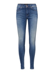 Vero Moda VMLUX Medelhög midja Slim Fit Jeans -Medium Blue Denim - 10243335