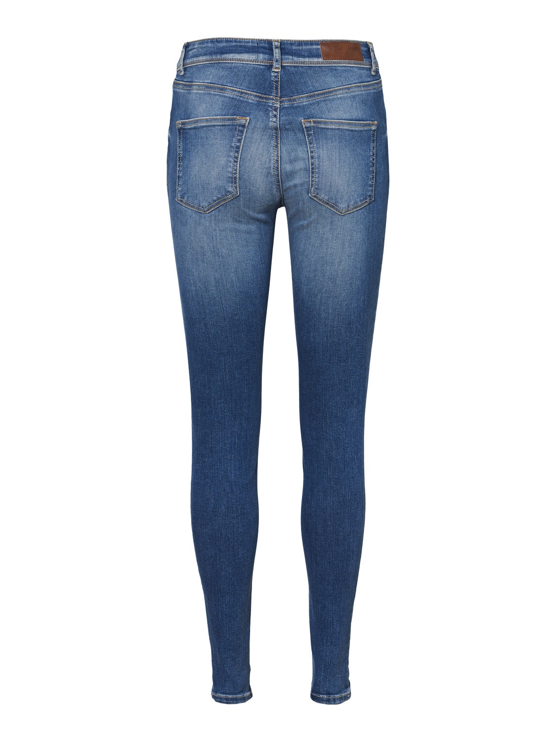 Vero Moda VMLUX Medelhög midja Slim Fit Jeans -Medium Blue Denim - 10243335