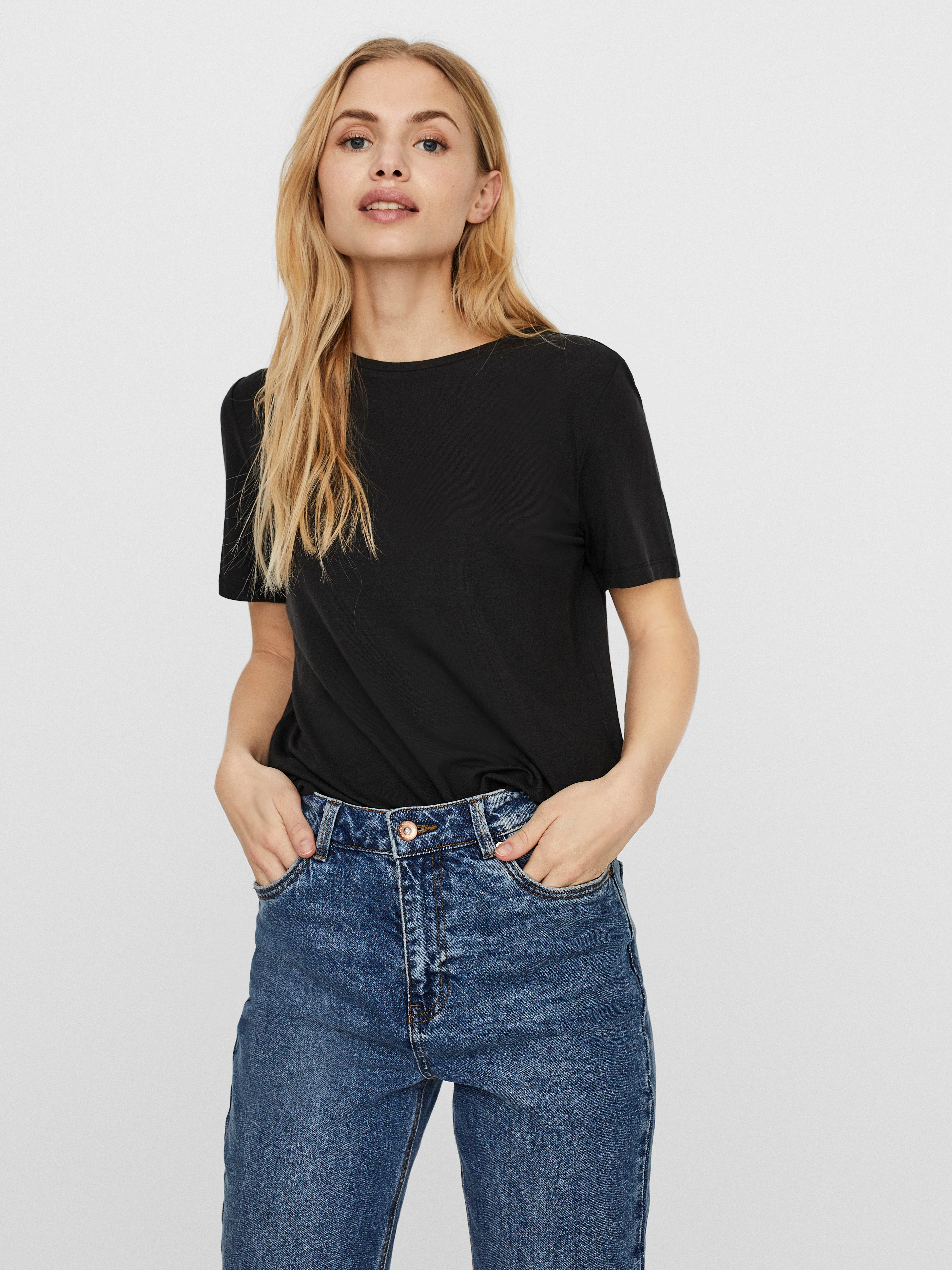 discount 63% WOMEN FASHION Shirts & T-shirts Elegant Vero Moda Shirt Black M 