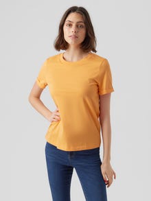 Vero Moda VMPAULA T-shirts -Mock Orange - 10243889
