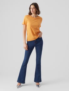 Vero Moda VMPAULA T-shirts -Mock Orange - 10243889