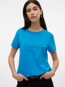 Vero Moda VMPAULA T-shirt -Ibiza Blue - 10243889
