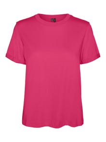 Vero Moda VMPAULA T-Shirt -Raspberry Sorbet - 10243889