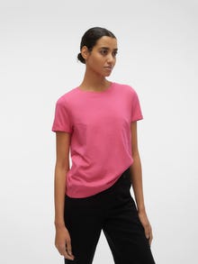 Vero Moda VMPAULA T-shirts -Raspberry Sorbet - 10243889